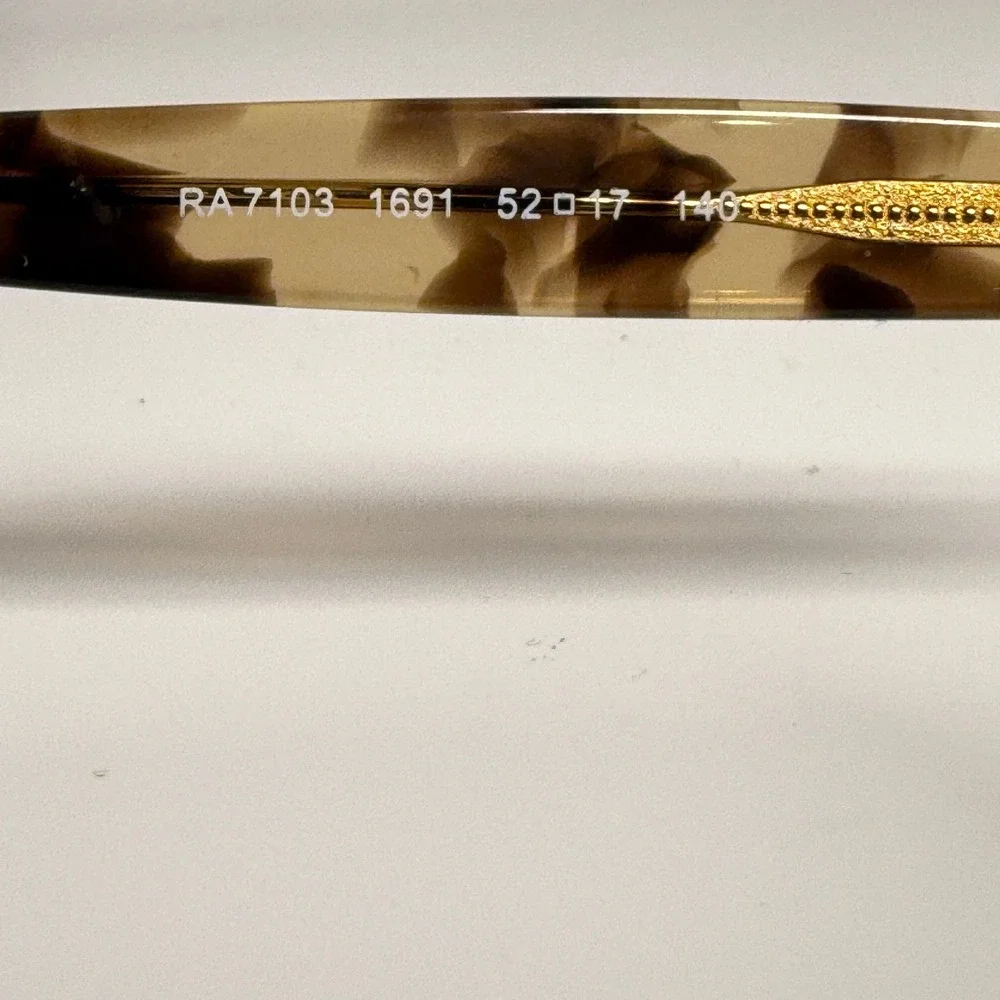 Ralph Lauren RA7103 1691 Tortoise Cat Eye Eyeglasses‎ Frames 52-17-140 Womens